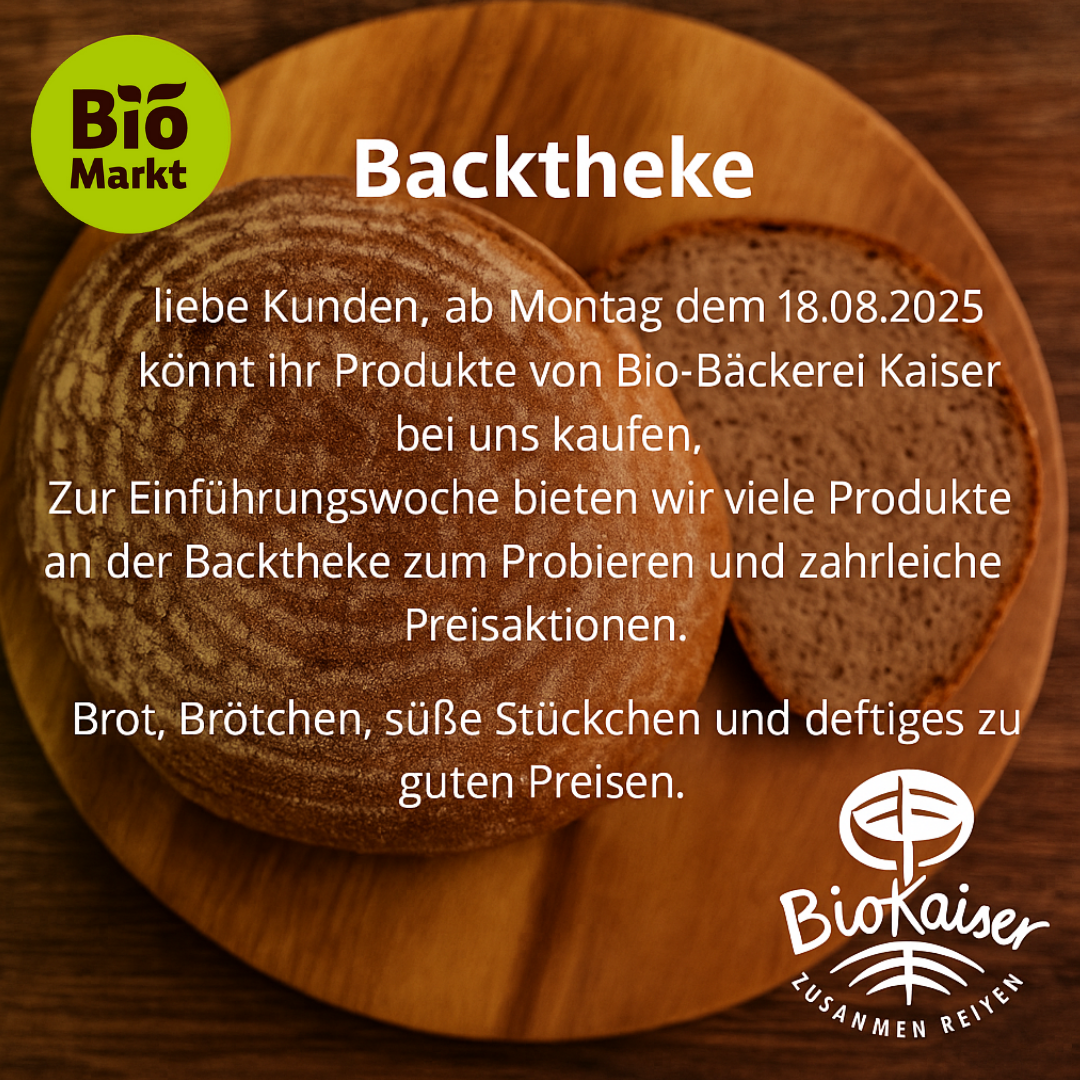 Neue Artikel an der Backtheke