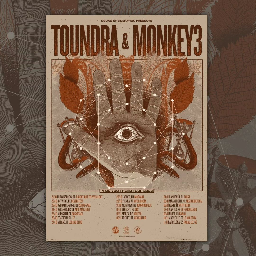 Toundra & Monkey3 on co-headliner tour autumn 2023