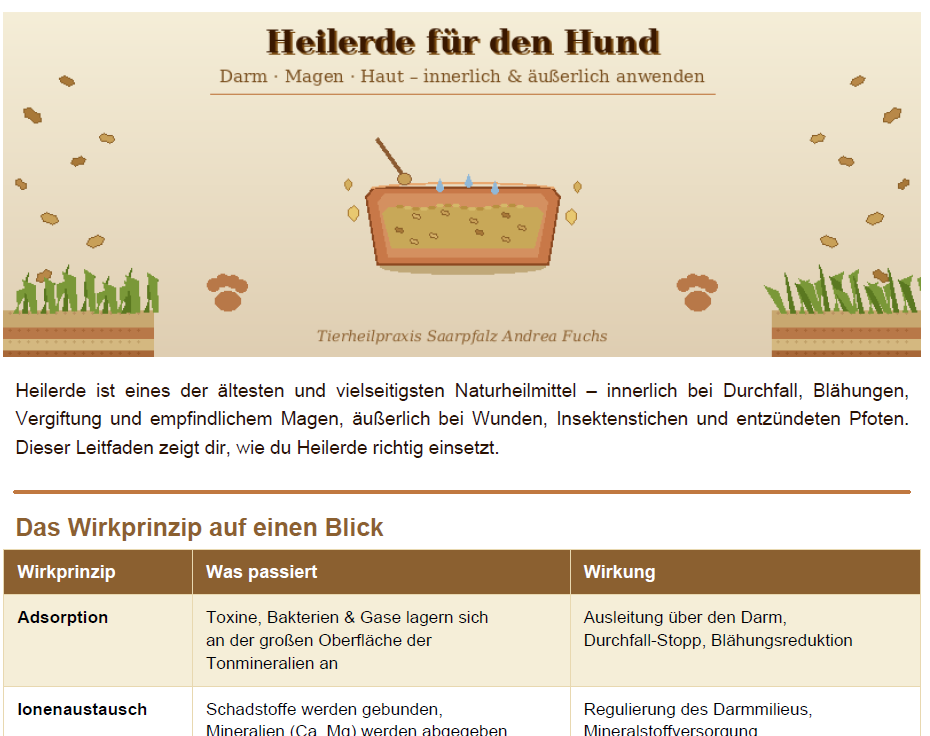 Aus der Erde, für den Hund – Heilerde als vielseitiges Naturheilmittel | Tierheilpraxis Saarpfalz