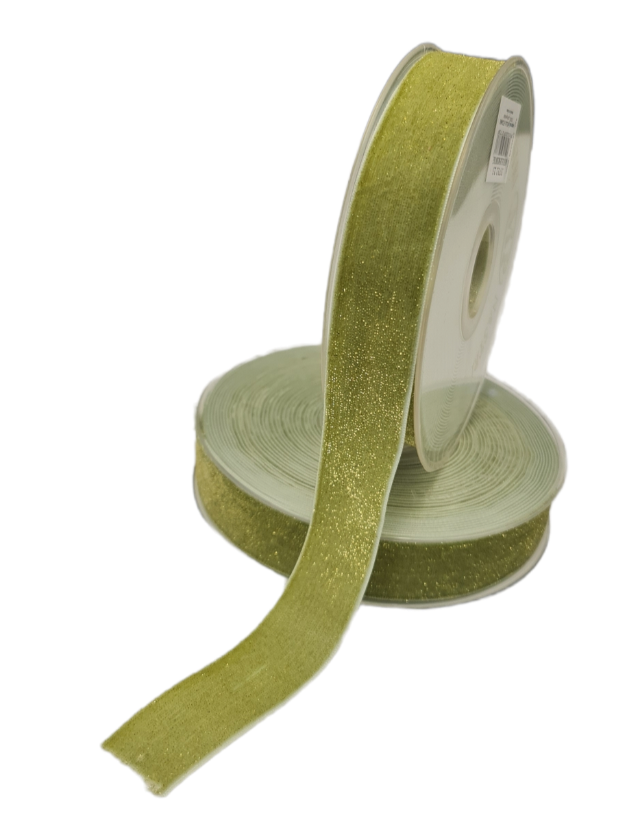 Nastro Doppio Raso Verde Salvia 25mm X 45mt