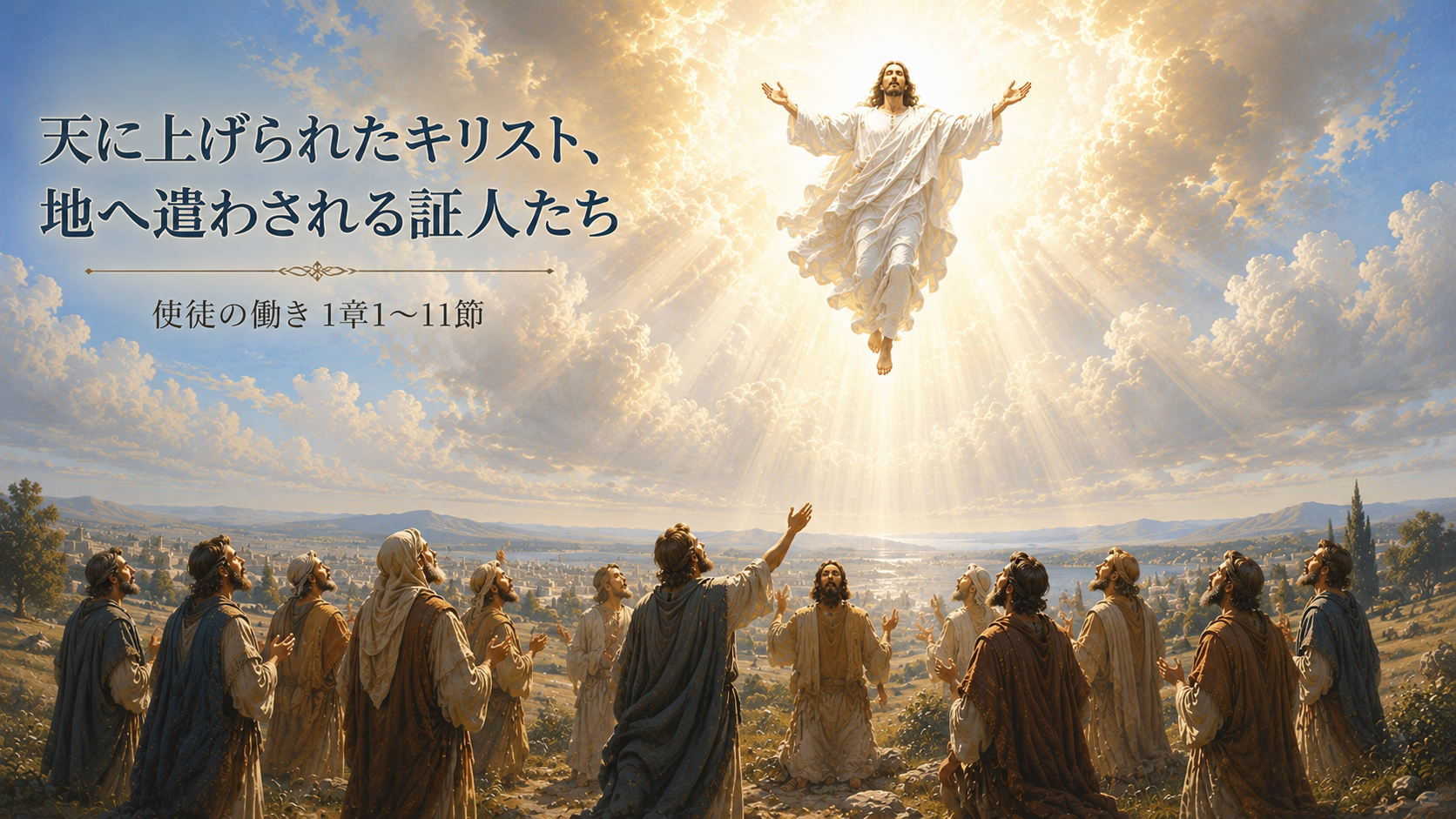 天に上げられたキリスト、地へ遣わされる証人たち
