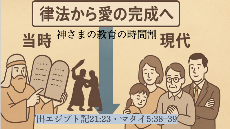 律法から愛の完成へ〜神様からの教育の時間割〜