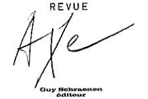 Guy Schraenen éditeur REVUE AXE Logo