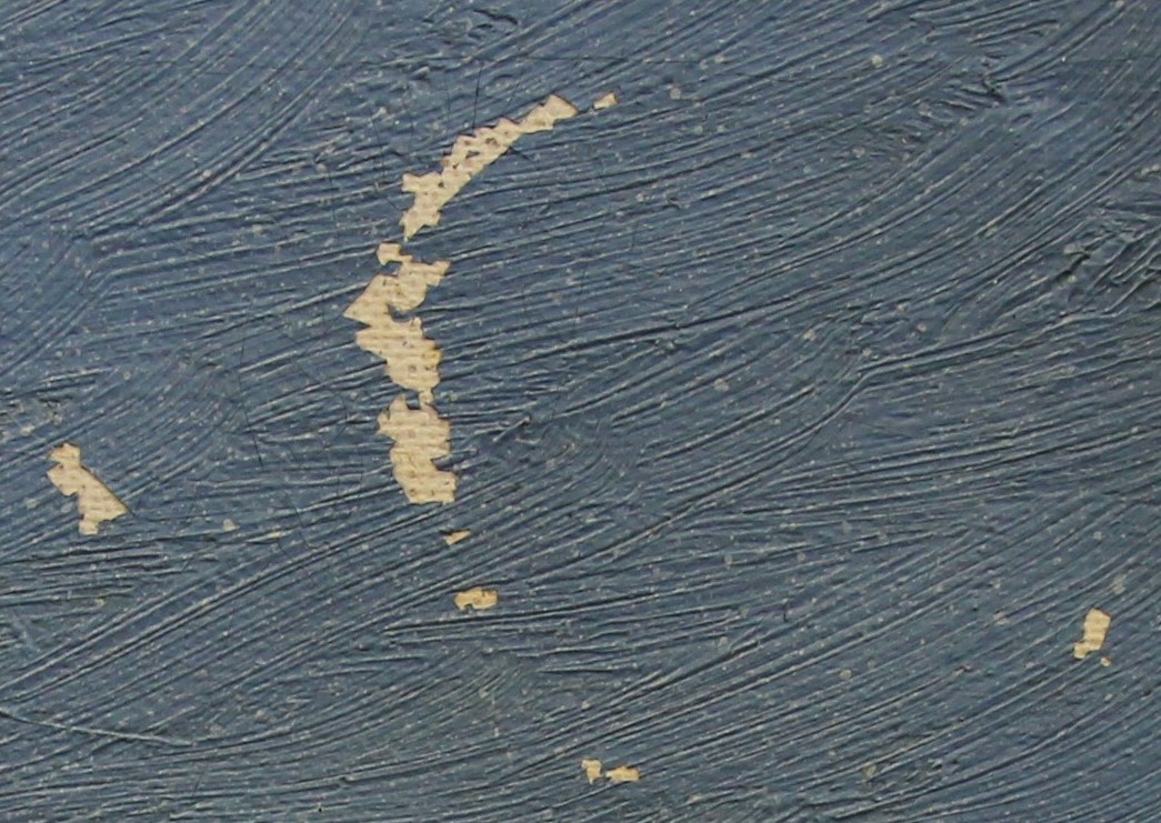 Vorzustand Fehlstelle der Malschicht im Himmel