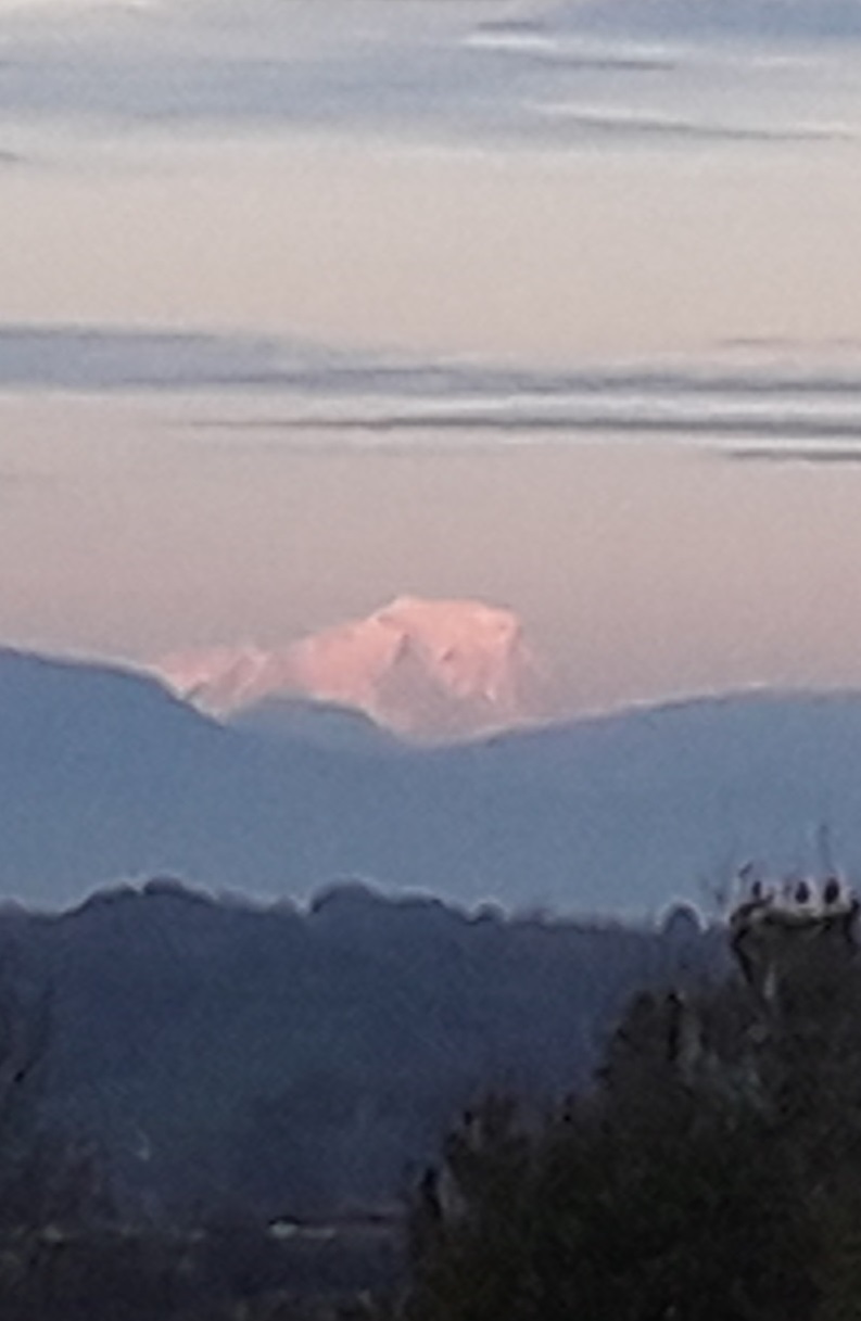 Coucher de soleil sur le Mont Blanc