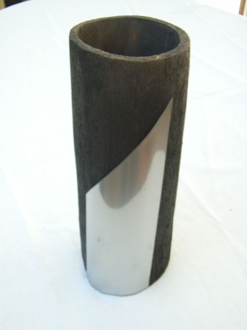 004                    Vase mit Edelstahl