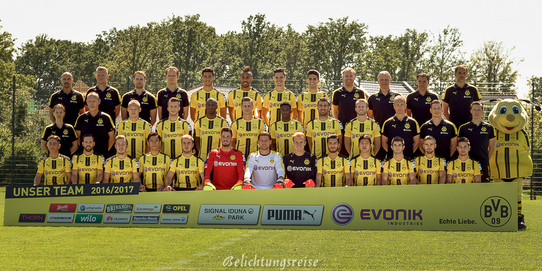 Mannschaftsfoto / Kader BVB 2016/2017 - Belichtungsreise ...