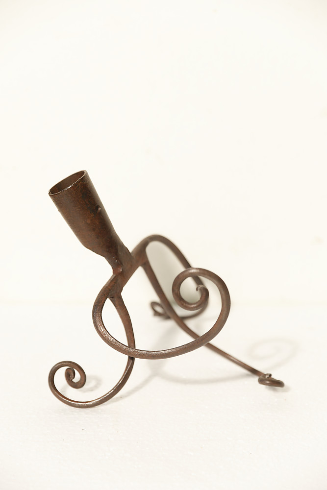 sculpture en acier réalisée à partir d'une fourche