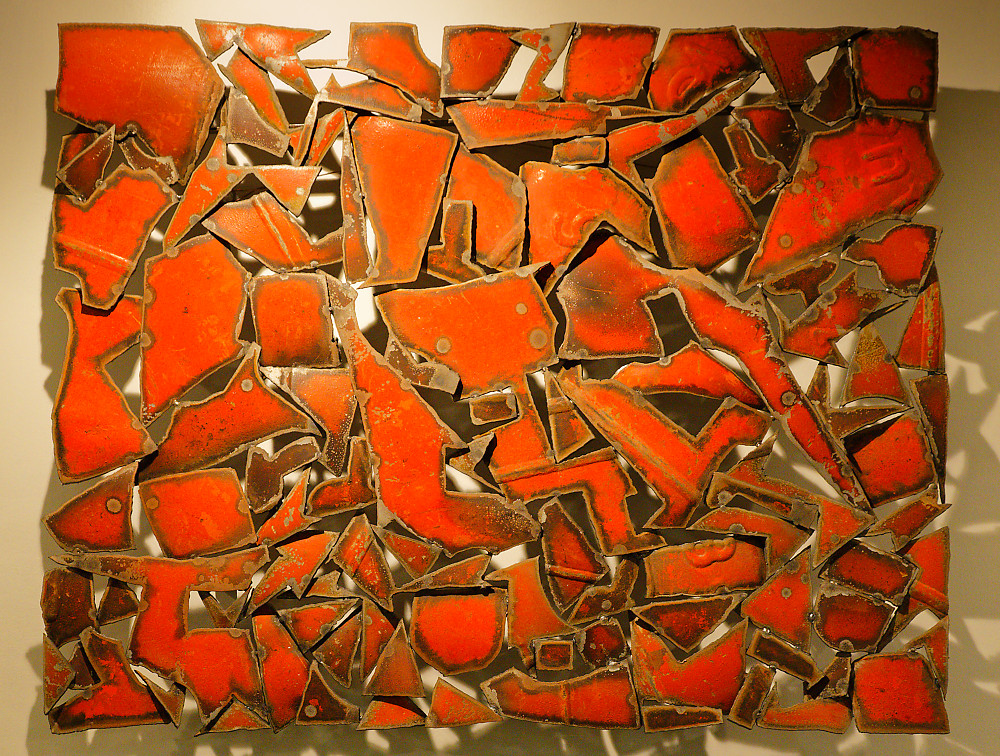 Tableau en acier rouge