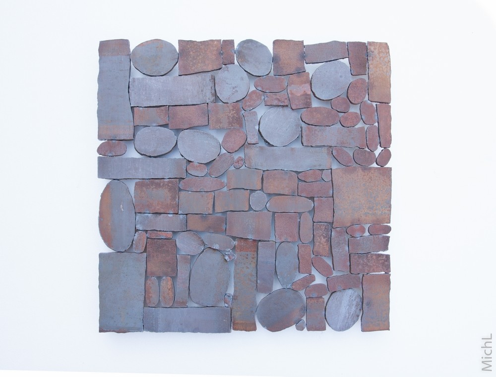 Tableau en acier rouillé