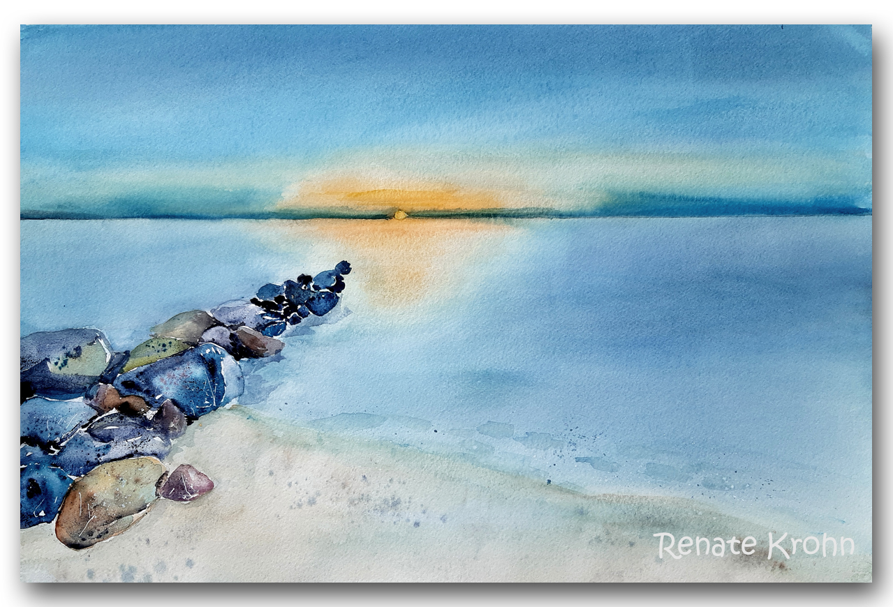2022 Juni  Abendstimmung am Meer 