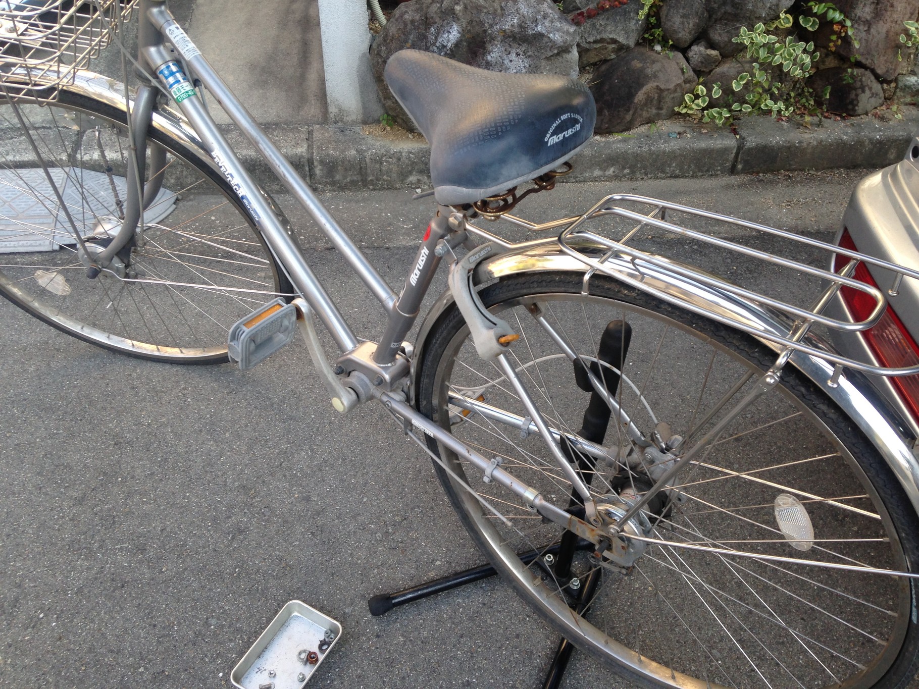 パンク 修理 自転車 出張