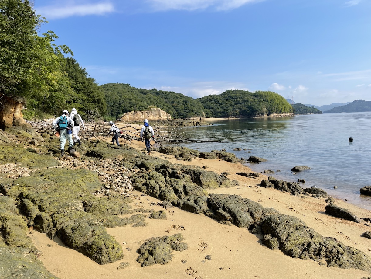 無人島での伐採業務