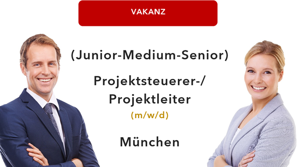 Stellenangebot: Projektsteuerer/-leiter (Junior-Medium-Senior) (m/w/d)