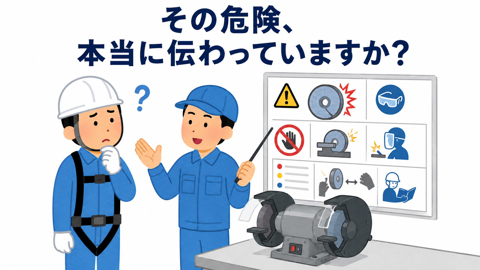 外国人作業者にも伝わるグラインダー安全教育｜全国安全週間前に見直す砥石交換・試運転