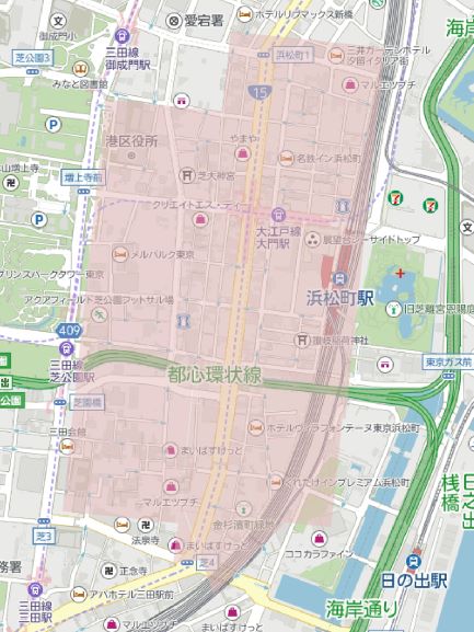 ピンク塗りつぶしが出張エリアです