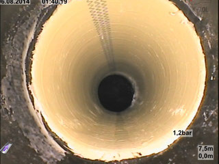Rohrsanierung - Bild eines Rohrs nach der Inliner-Sanierung