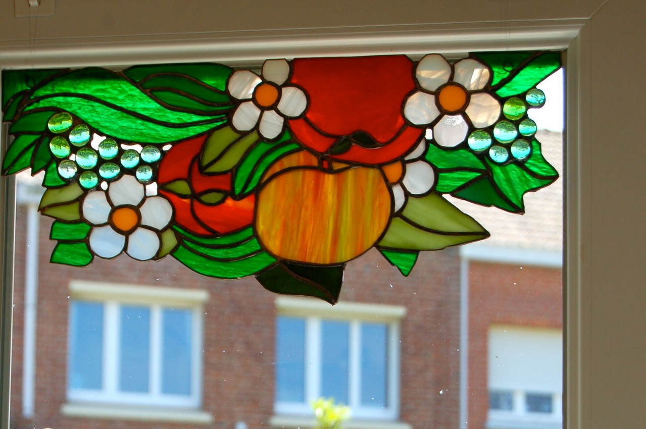 Panneau réalisé en Tiffany