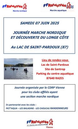 SAMEDI 07 JUIN 2025 JOURNÉE MARCHE NORDIQUE  ET DÉCOUVERTE DU LONGE CÔTE