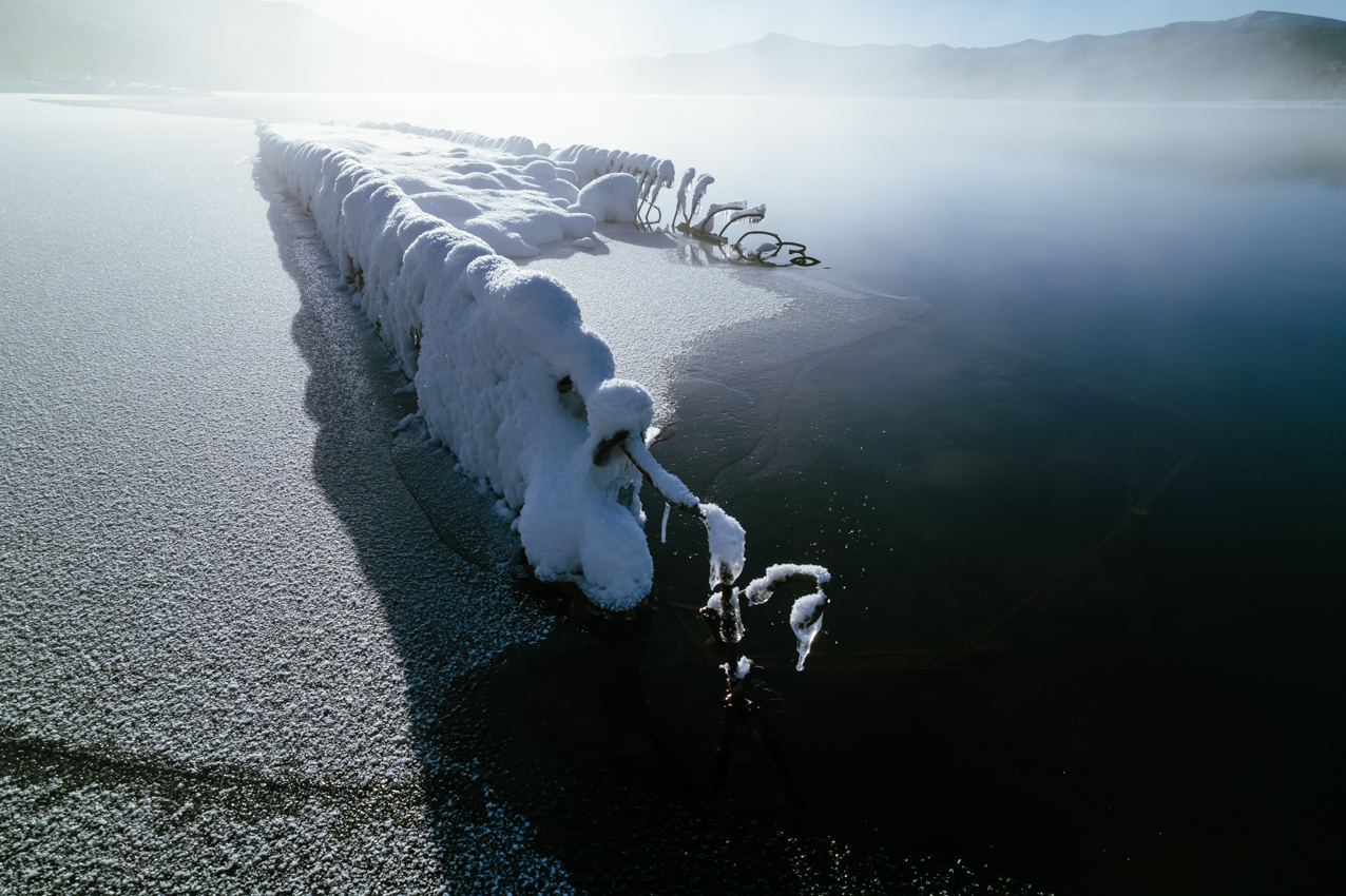 一晩で雪景色