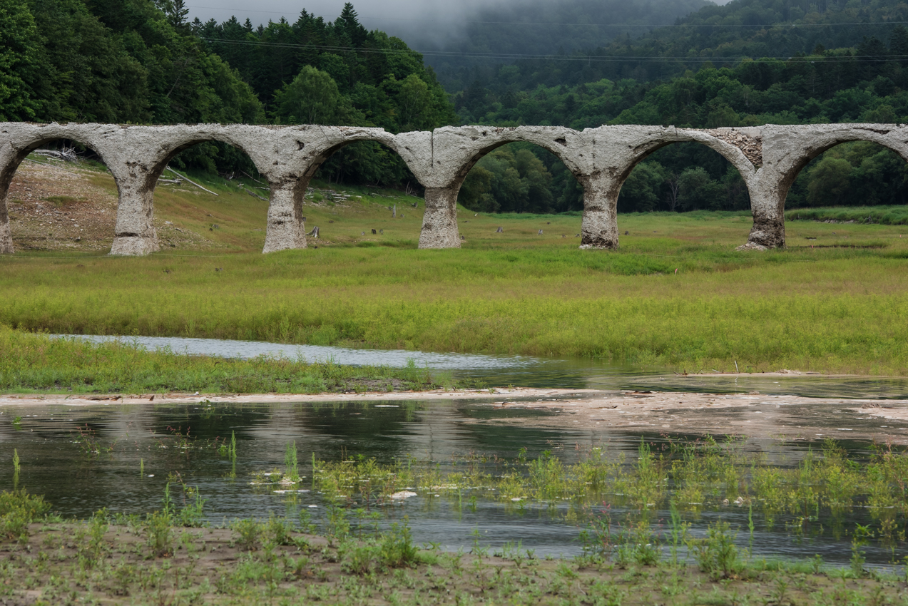 2019. 8.19北海道上士幌町 糠平湖 タウシュベツ川橋梁