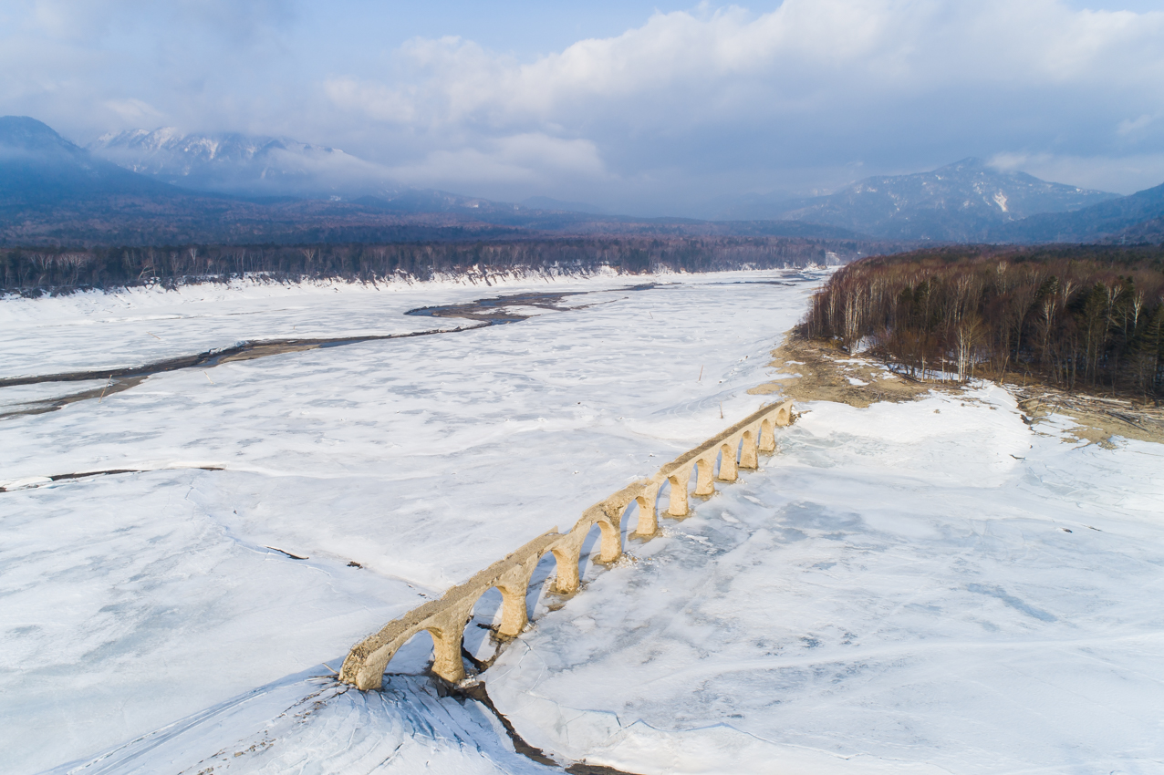 2019.3.20 上士幌町糠平湖 タウシュベツ川橋梁