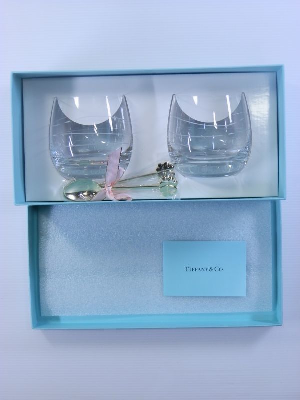 【食器買取】ティファニー Tiffany & Co/カデンツ クリスタル グラス・スプーンセット ペア/相模原市緑区
