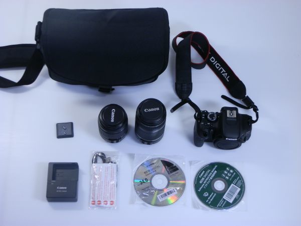 【カメラ買取】Canon デジタル一眼レフカメラ EOS Kiss X5 ダブルズームキット   EF-S18-55ｍｍ/EF-S55-250ｍｍ付属/神奈川県綾瀬市