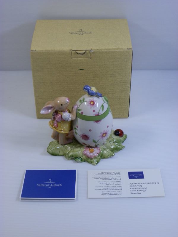 【フィギュリン買取】Villeroy & Boch　Bunny Family Figurine Bunny Painting Egg　フィギュリン/置物/オブジェ　ウサギの家族・鳥/卵/東京都千代田区