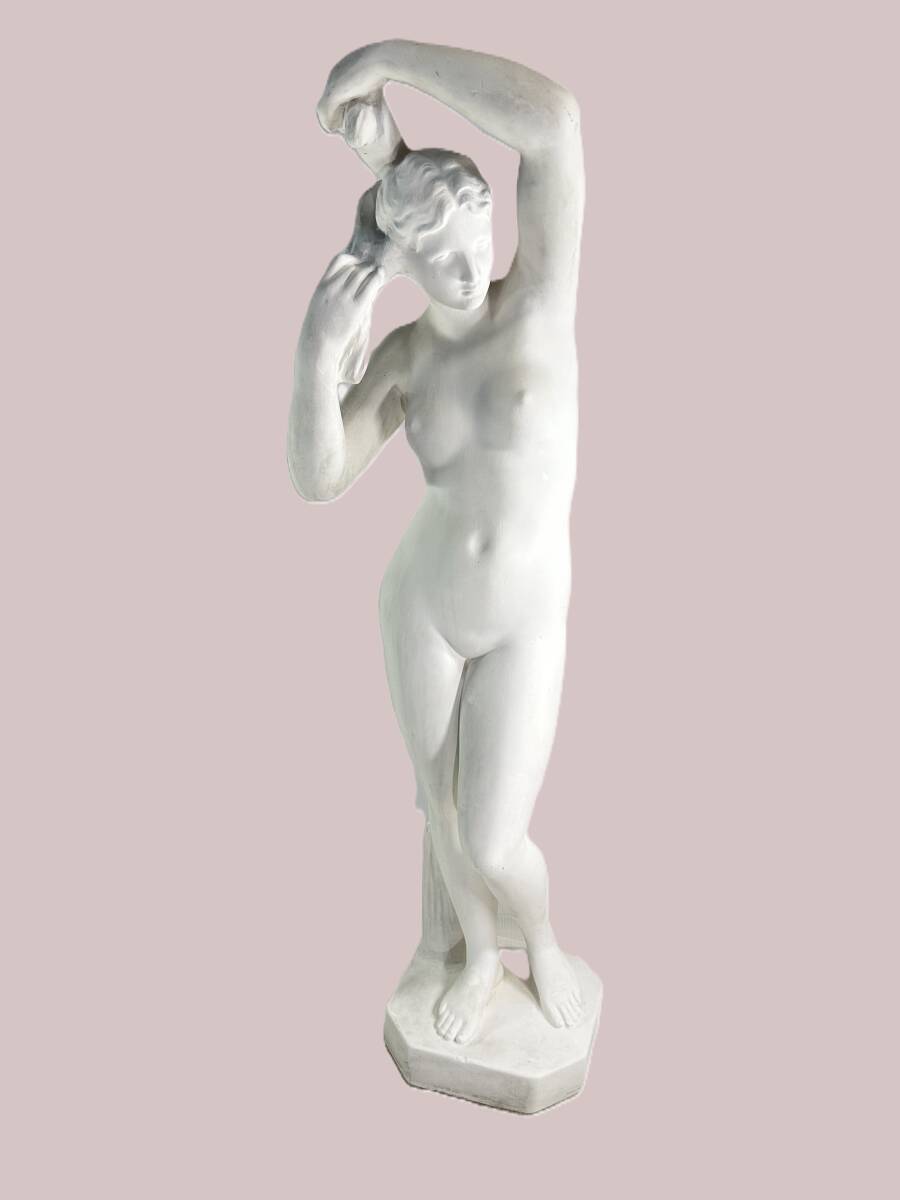 【画材買取】【石膏像】SEKAIDO　世界堂　西洋彫刻 ヴィーナス 裸婦（ローザ） 女子 裸体 女性 オブジェ 美術 デッサン用　※高さ約８０㎝・7.6kg|最短即日出張買取