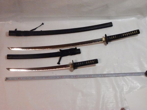 【模造刀買取】古い模造刀 日本刀 打 脇差 美術品 2本セット |相模原市緑区
