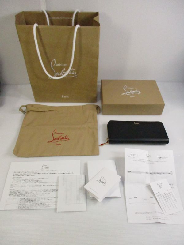 【ブランド買取】Christian Louboutin/クリスチャンルブタン/Panettone/1185061/長財布/レザー/BLK・GOLD/相模原市中央区