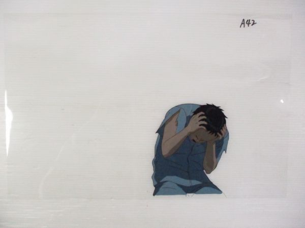 【買取実績｜セル画買取】【レーザーディスク/オリジナルセル画プレゼント品】AKIRA/アキラ　 島鉄雄 (しまてつお)　頭痛シーン　A42　フィルムコマ付