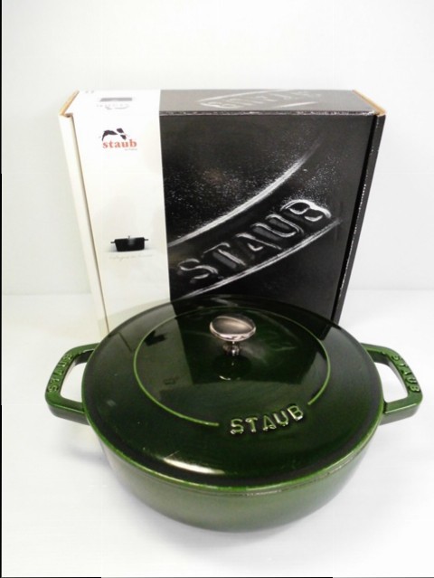 【調理器具買取】STAUB ココット ブレイザー　ソテーパン/ココット ラウンド 22cm チェリー ストウブ/相模原市緑区