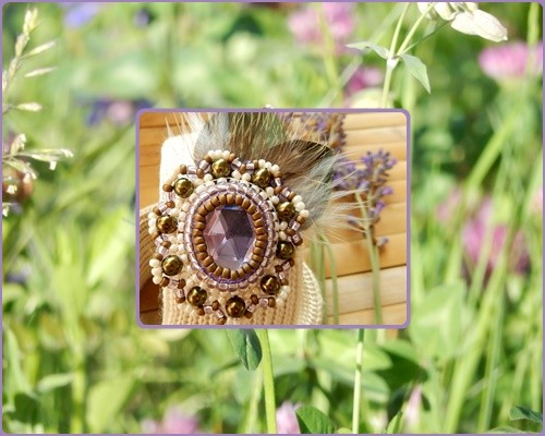 Flora - Bracciale in maglia di seta - Armreif aus Seidenstrick