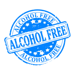 Alkoholverzicht schützt vor Larynxkarzinom - Schild Alkoholfrei zur Krebsprävention