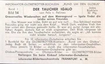 Der Taucher Igalo Sammelbild Rückseite 14