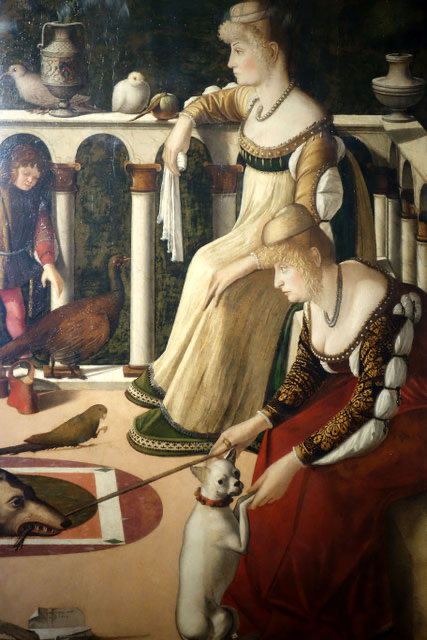 Detail from: Two Venetian Ladies, Vittore Carpaccio, 1510, Museo Correr, Venice. Epochs of Fashion