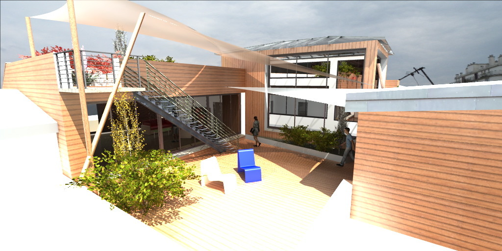 "La maison sur le toit" , Surélévation du siège de la Fondation Abbé Pierre (BBC)