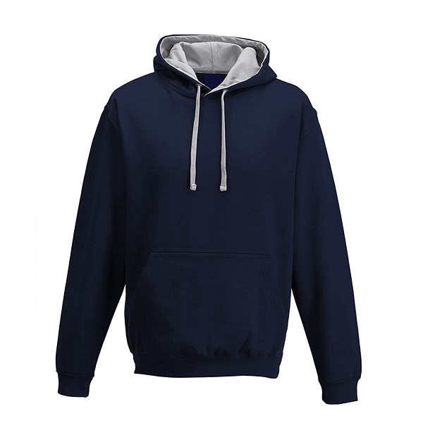 Branded Hoodies French Navy/Heather Grey