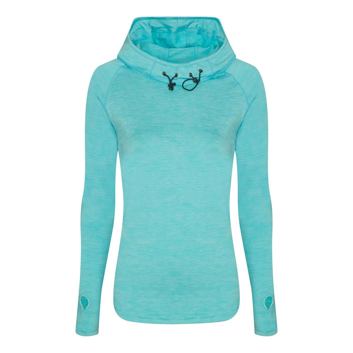 Ocean Melange Women's COOL Sports Cowl Neck Hoodies