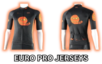 Premium custom printed EuroPro WAFFLE Aero cycle jerseys with textured performance fabric and race-ready fit.