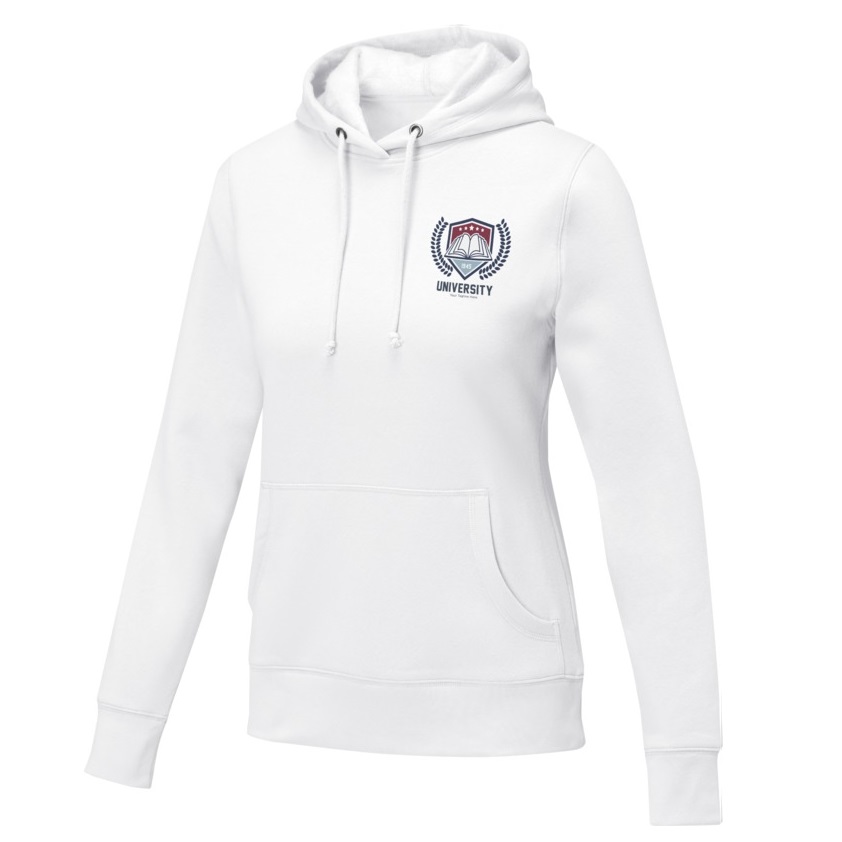 Women's Fit Sports Hoodies Branded White