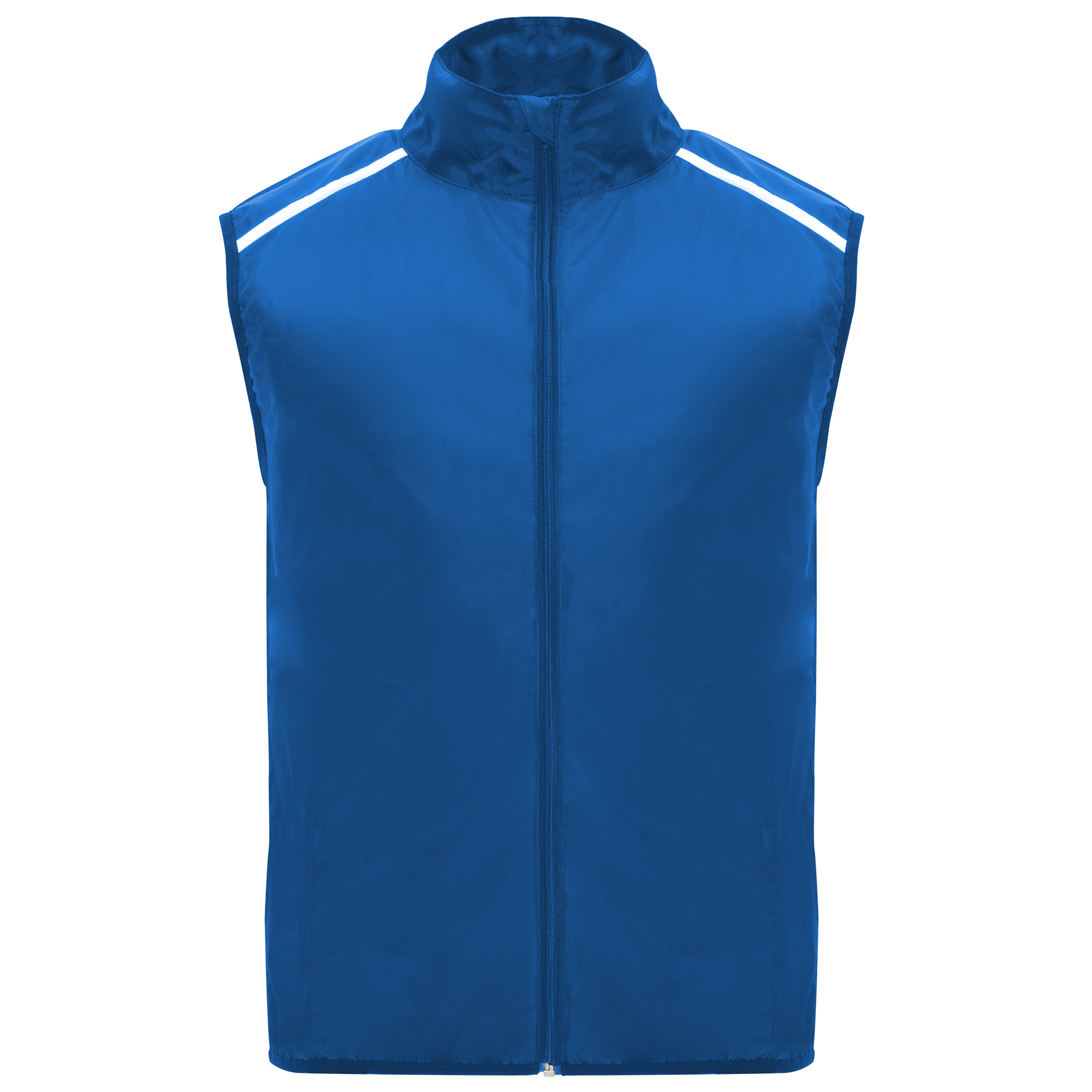Custom Branded Hi-Viz Windproof Run Gilet Vests Blue