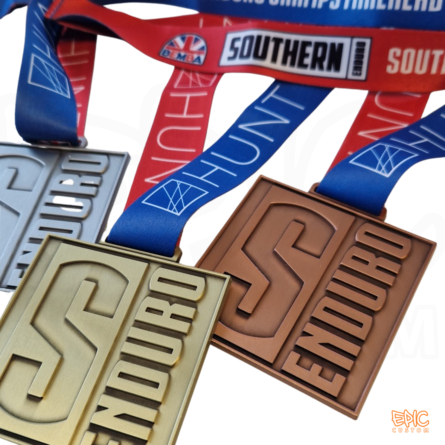 Bespoke sports medals manufactured for competitive events
