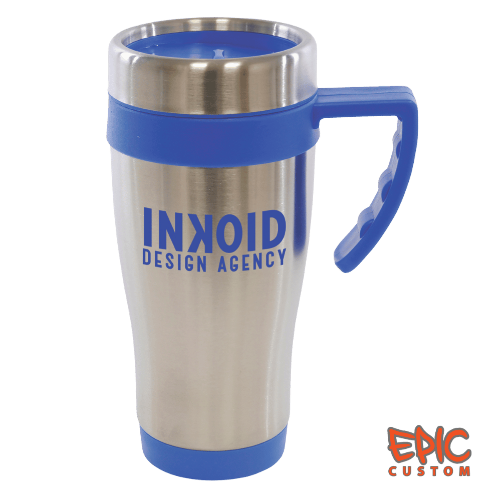 Epic Origins Stainless Steel Travel Mugs BLUE - Custom Branded