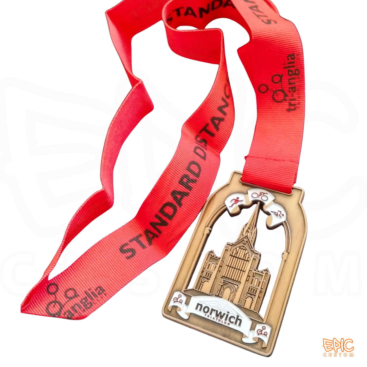 Custom sports finisher medals produced for endurance events