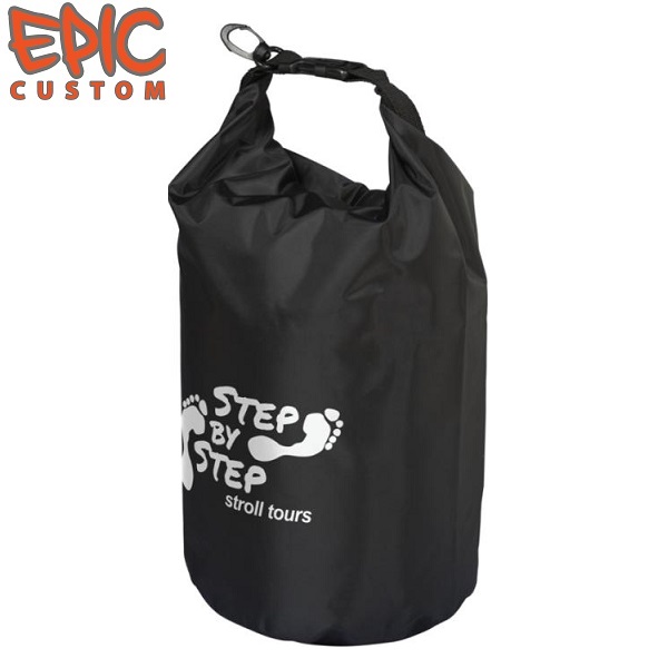 Custom Printed Waterproof Dry Bags 5 litre BLACK