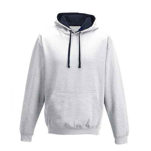 Branded Hoodies Artic White/French Navy