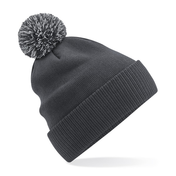 Custom Branded Snowstar Beanies Graphite-Light Grey